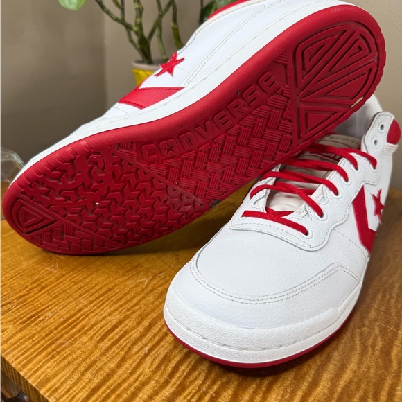 Converse CONS Fastbreak Pro Red and White High-Top Sneakers - Picture 10 of 11